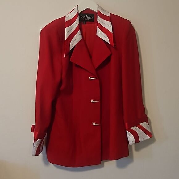 Moshita Couture blazer red 12 - Picture 1 of 8